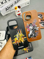 Leather Embroidered Case for Samsung Galaxy S25 Ultra |White Mobile Case by CoverMeUp - Style 4