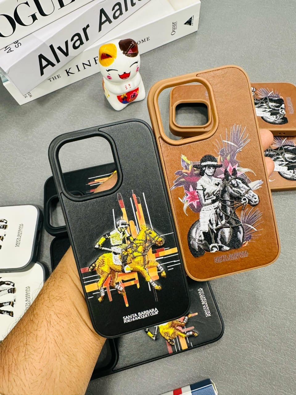 Leather Embroidered Case for Samsung Galaxy S25 Ultra