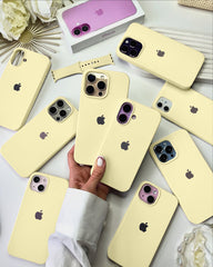 Liquid Silicon iPhone Case - Light Yellow