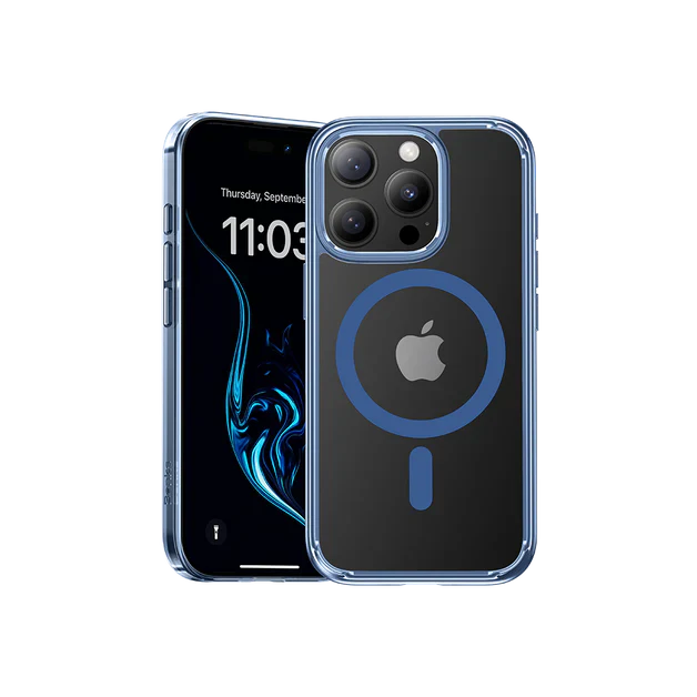 Protective Apple iPhone Back Cover - BENKS Lucent Pro Series Phone Case for iPhone 16 Pro (Blue) - Style 2