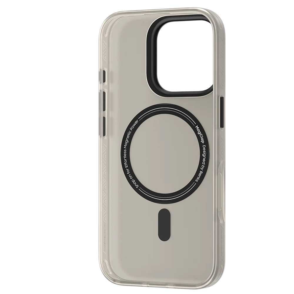 Protective Apple iPhone Back Cover - BENKS Lucid Armor Series Matte Finish Case for iPhone 16 Pro Max (Natural Titanium) - Style 2