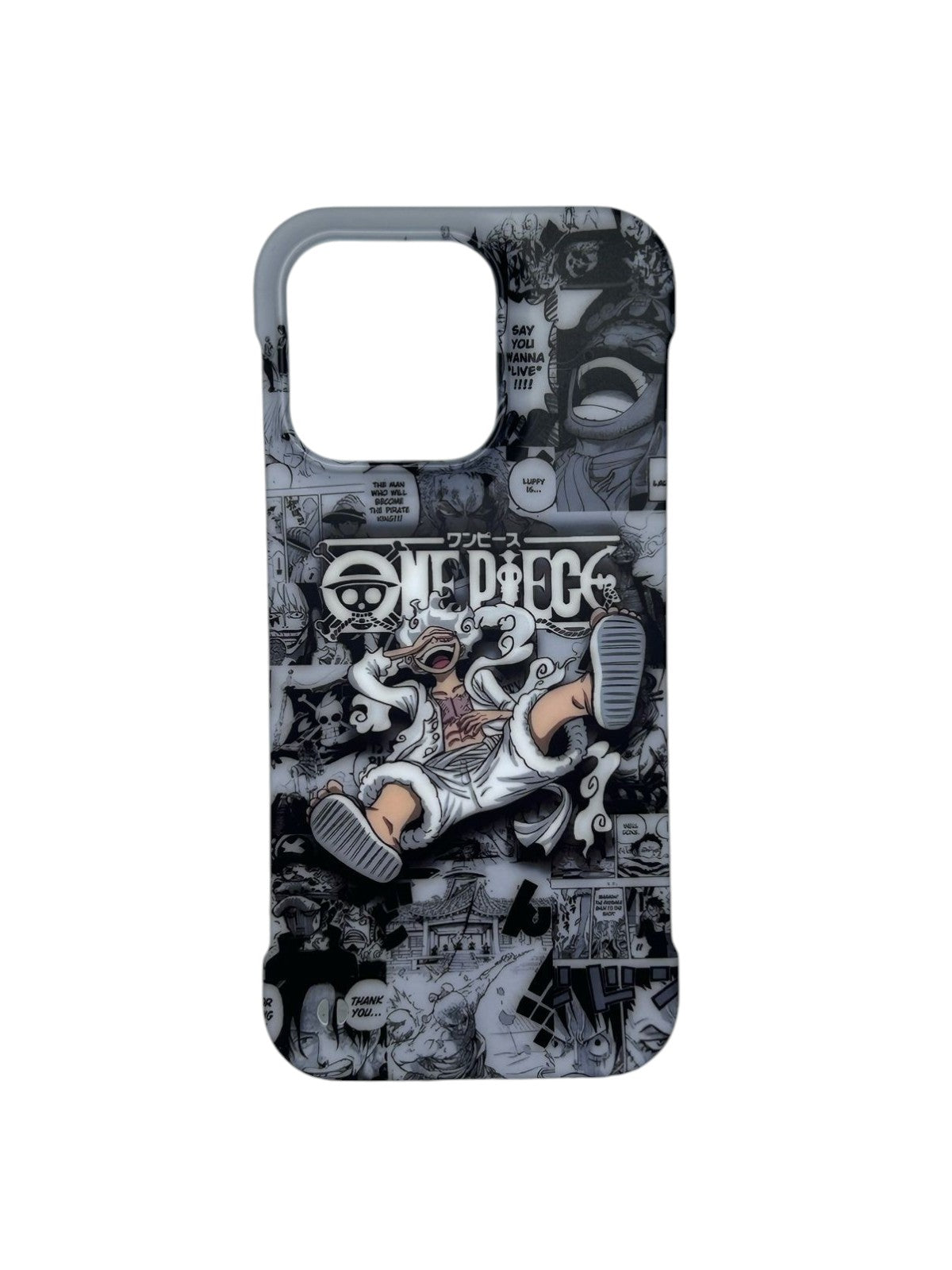 Luffy One Piece Manga Gear 5 Frameless Anime Case for iPhone