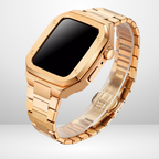 Luxury Retrofit Stainless Steel Kit for iWatch Rose Gold Color 44/45 MM Mobile Case by CoverMeUp