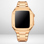 Luxury Retrofit Stainless Steel Kit for iWatch Rose Gold Color 44/45 MM Mobile Case by CoverMeUp - Style 2