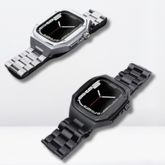 Luxury Stainless Steel Premium Strap and Case for iWatch 44 MM (Silver)