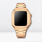 Luxury Stainless Steel Premium Strap and Case for iWatch 44 MM (Rose Gold) Mobile Case by CoverMeUp