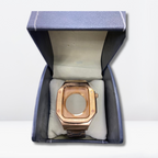 Luxury Stainless Steel Premium Strap and Case for iWatch 44 MM (Rose Gold) Mobile Case by CoverMeUp - Style 3