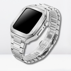 Luxury Stainless Steel Premium Strap and Case for iWatch 44 MM (Silver) Mobile Case by CoverMeUp - Style 2