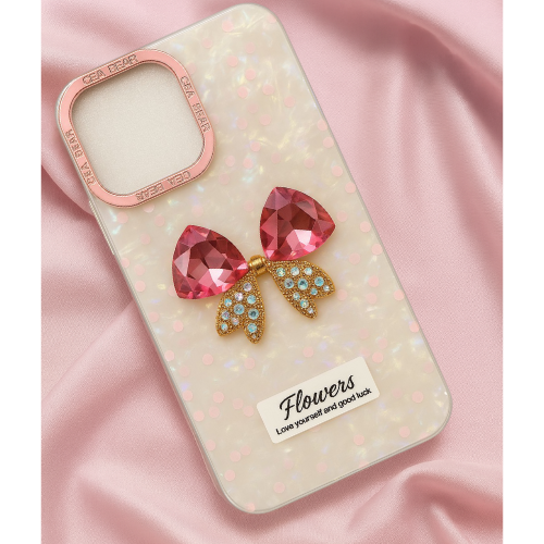Luxury Crystal Bow Phone Case – Protective & Stylish iPhone Cover