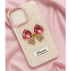 Protective Apple iPhone Back Cover - Luxury Crystal Bow Phone Case – Protective & Stylish iPhone Cover - Style 2