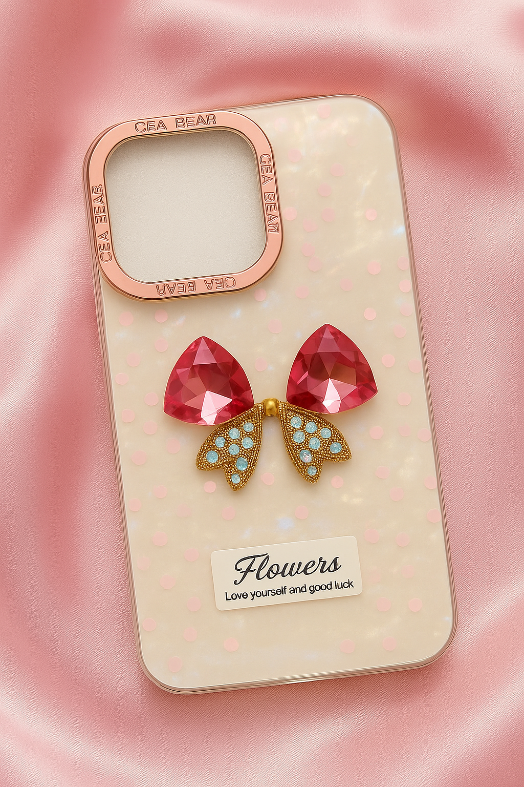 Luxury Crystal Bow Phone Case – Protective & Stylish iPhone Cover