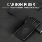 Luxury Lion Carbon Fiber Case with Crocodile Texture & Gold Detailing for Samsung Galaxy S23 Ultra Mobile Case by CoverMeUp - Style 2