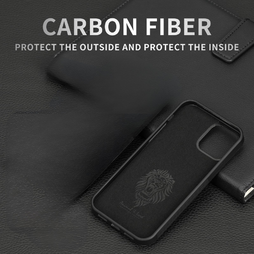 Luxury Lion Carbon Fiber Case with Crocodile Texture & Gold Detailing for Samsung Galaxy S23 Ultra