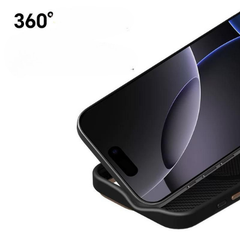Luxury iPhone Case – MagSafe Compatible Carbon Texture with Metal Frame