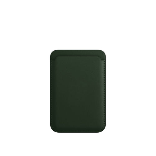 PU MagSafe Leather Wallet - Green