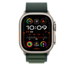 Dark Green Alpine Loop With Silver Metal Connectors (38mm /40mm /41mm & 42mm(Series10)