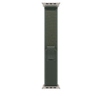 Dark Green Trail Loop for iWatch 38/40/41mm & (42mmSeries10) with Silver Metal Connectors