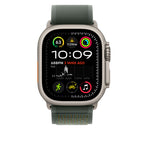 Dark Green Trail Loop for iWatch 38/40/41mm & (42mmSeries10) with Silver Metal Connectors