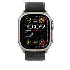 Black Trail Loop for iWatch 38/40/41mm & (42mmSeries10) with Silver Metal Connectors