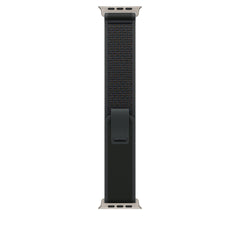 Black Trail Loop for iWatch 38/40/41mm & (42mmSeries10) with Silver Metal Connectors