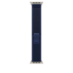 Navy Blue Trail Loop for iWatch 44/45/46mm & 49mmUltra with Silver Metal Connectors Mobile Case by CoverMeUp