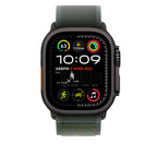 Dark Green Trail Loop for iWatch 44/45/46mm & 49mmUltra with Black Metal Connectors