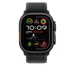 Black Trail Loop for iWatch 44/45/46mm & 49mmUltra with Black Metal Connectors