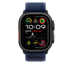 Navy Blue Trail Loop for iWatch 44/45/46mm & 49mmUltra with Black Metal Connectors