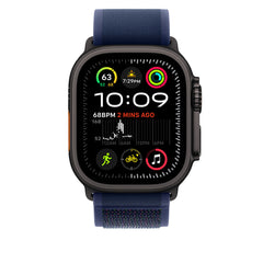 Navy Blue Trail Loop for iWatch 38/40/41mm & (42mmSeries10) with Black Metal Connectors