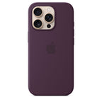 Protective Apple iPhone Back Cover - Logo Silicon Case for iPhone 16 Pro (Plum)