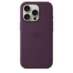 Protective Apple iPhone Back Cover - Logo Silicon Case for iPhone 16 Pro (Plum) - Style 2