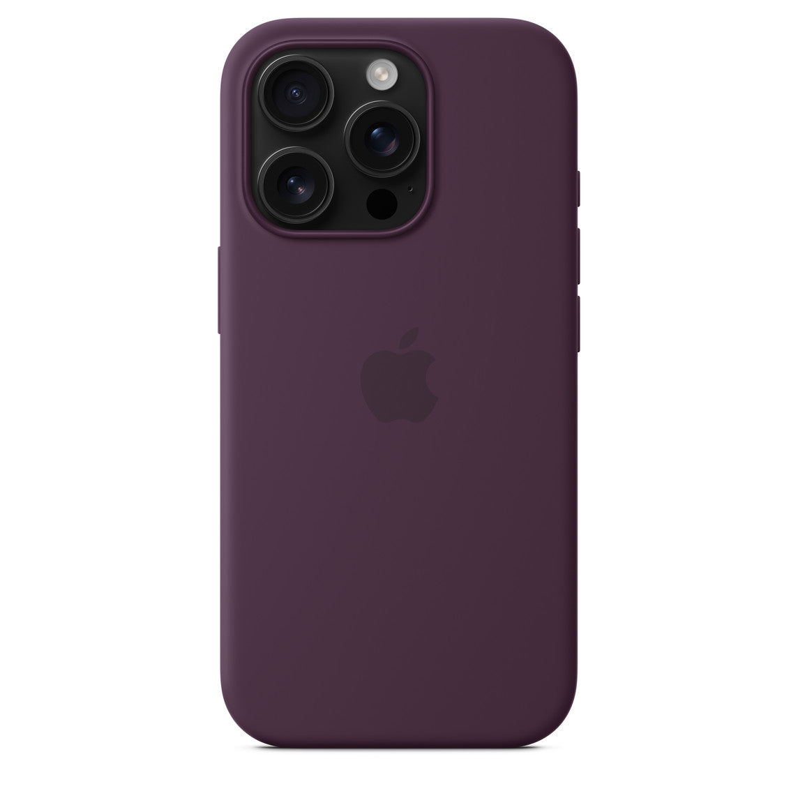 Protective Apple iPhone Back Cover - Logo Silicon Case for iPhone 16 Pro (Plum) - Style 3