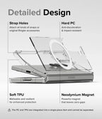 Samsung Galaxy Z Fold7 Cristal Clear Anti-Yellow Hard PC Magsafe Case - Ice Clear
