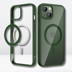 Magnetic Case with Built-in Magnets, Clear Hard Case for iPhone (Black)