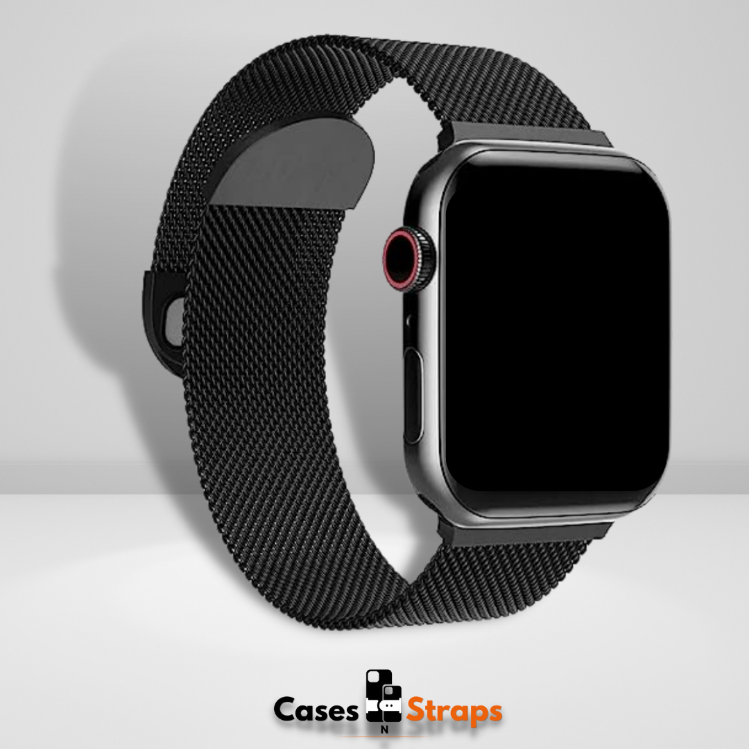 iWatch Magnetic Milanese Loop Band Black Color Mobile Case by CoverMeUp - Style 2