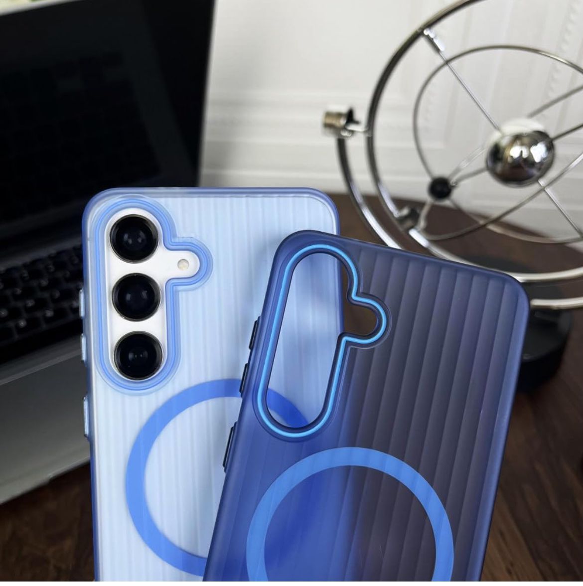 Magnetic Charging Case with Vertical Stripe Design – Shockproof & Stylish