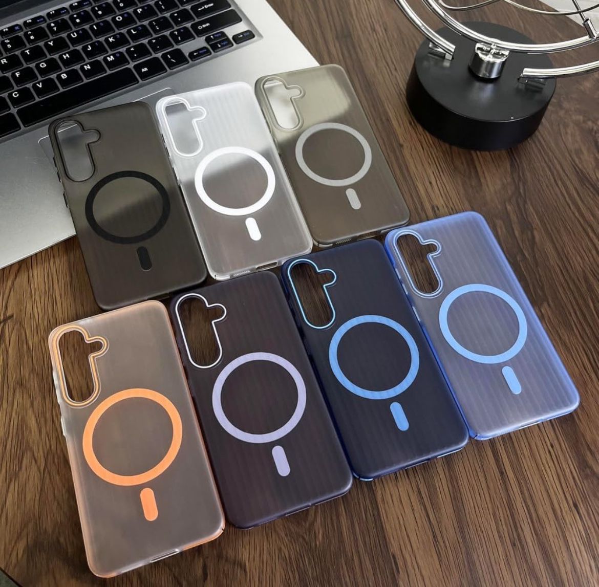 Magnetic Charging Case with Vertical Stripe Design – Shockproof & Stylish