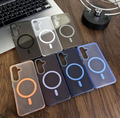 Magnetic Charging Case with Vertical Stripe Design – Shockproof & Stylish