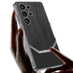 Samsung Galaxy S25 Ultra WoodFusion Carbon Case Mobile Case by CoverMeUp - Style 8