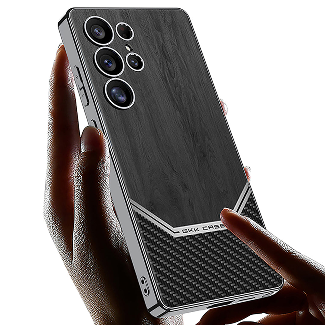 Samsung Galaxy S25 Ultra WoodFusion Carbon Case Mobile Case by CoverMeUp - Style 8