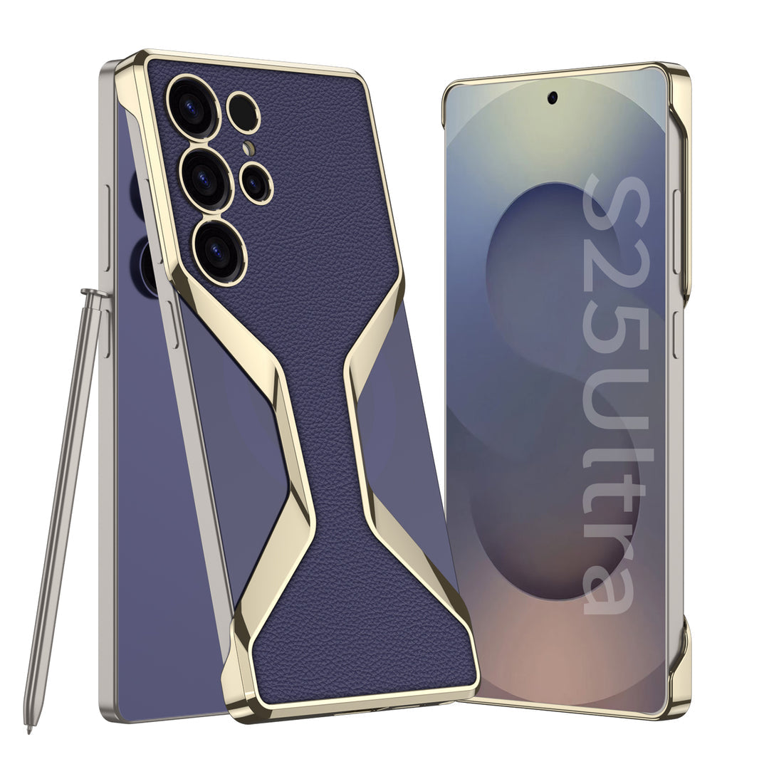 Samsung Galaxy S25 Ultra Elite Armor Edge Chrome Case Mobile Case by CoverMeUp - Style 4