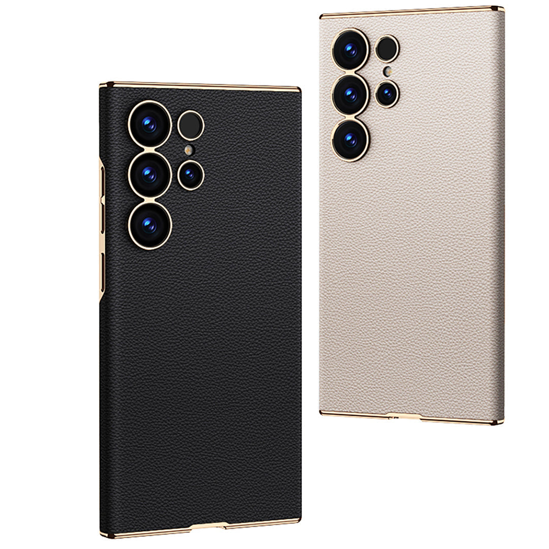 Samsung Galaxy S25 Ultra Chrome Edge Leather Case Mobile Case by CoverMeUp - Style 10
