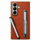 Leather Texture Finish S Pen Holder Case Compatible with Samsung Galaxy Z Fold 8 Series