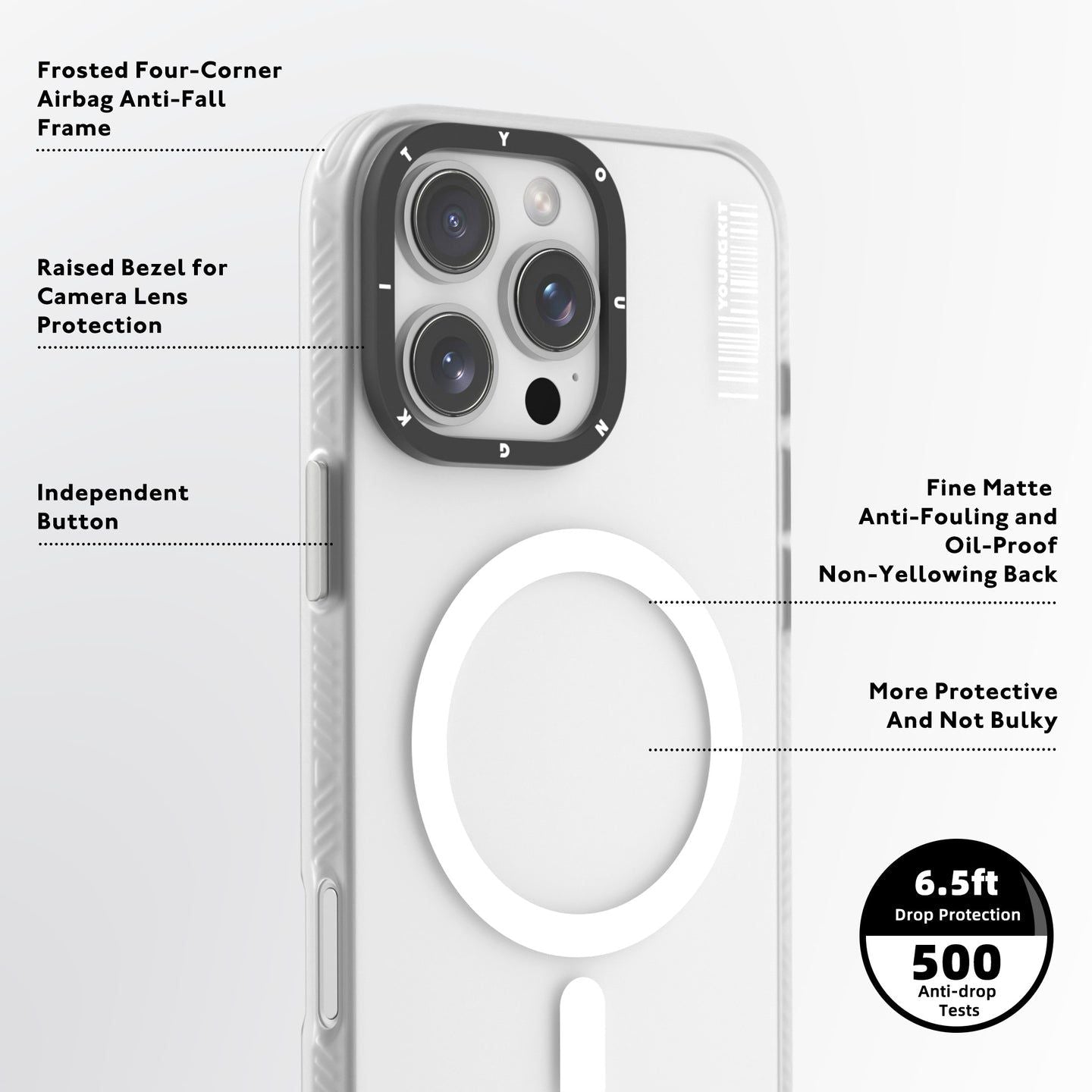 Matte MagSafe iPhone Case – Shockproof Slim Protective Cover