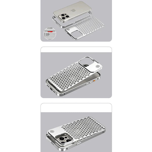 Aluminum Full Metal Mesh Heat Sink Phone Case