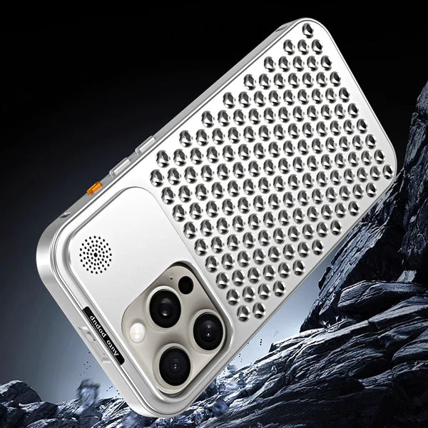 Aluminum Full Metal Mesh Heat Sink Phone Case