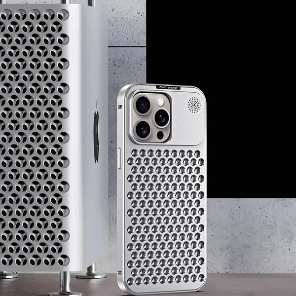 Aluminum Full Metal Mesh Heat Sink Phone Case