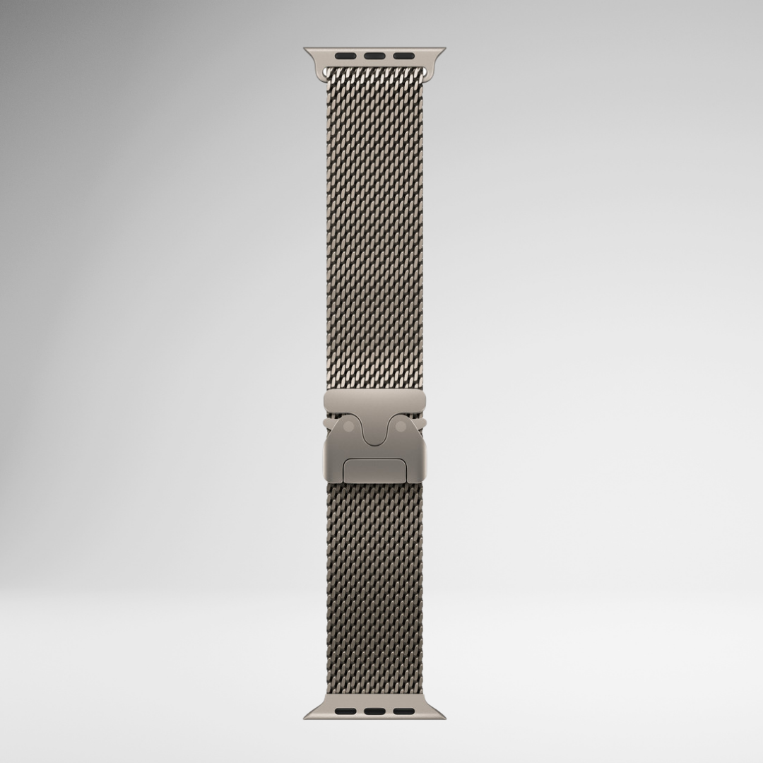 Milanese Loop Chain for iWatch 10 Series (44/45/46/49 MM) (NATURAL TITANIUM)