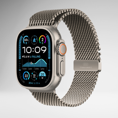 Milanese Loop Chain for iWatch 10 Series (44/45/46/49 MM) (NATURAL TITANIUM)