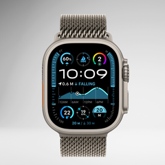 Milanese Loop Chain for iWatch 10 Series (44/45/46/49 MM) (NATURAL TITANIUM)